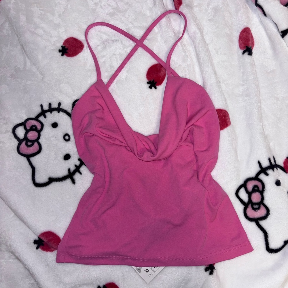 Zara Loose Pink Women's Crop Top